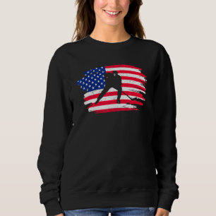 Sudadera Hockey sobre la bandera estadounidense retro vinta