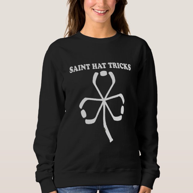 Sudadera Hockey St Patrick's Saint Gorra trucos palos de ho (Anverso)