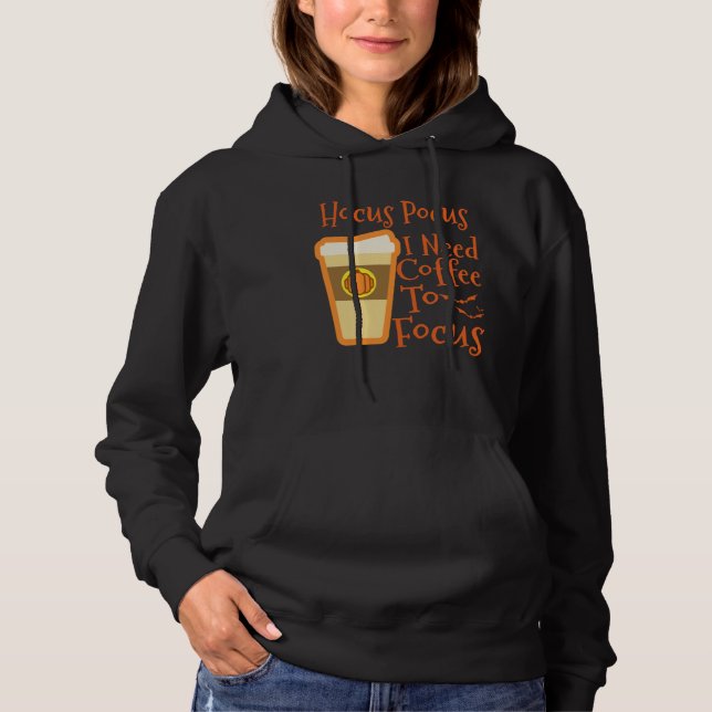 Sudadera Hocus Pocus Necesito Café para Enfocar Café de Hal (Anverso)