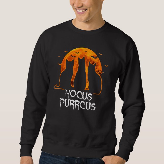 Sudadera Hocus Purrcus Pocus Halloween Cats Graciosos Par (Anverso)
