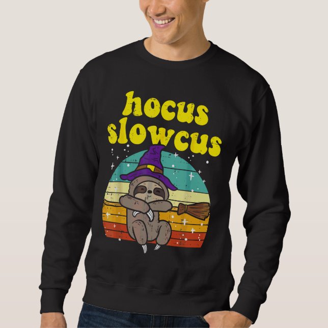 Sudadera Hocus Slowcus Witch Slote Retro Cute el pesebre an (Anverso)