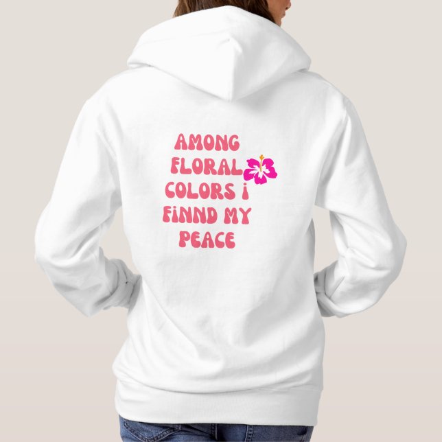 Sudadera Hoddie con frase motivadora en rosa (Reverso)