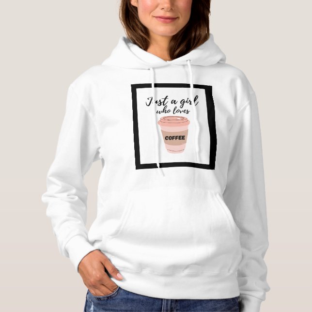 Sudadera Hoddie de diseño de café para mujeres (Anverso)
