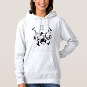 Sudadera Hogar asustado Bats Calabaza, gato negro, vodoo