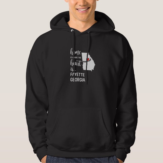 Sudadera Hogar Es Donde El Corazón Es Fayette County Georgi (Anverso)