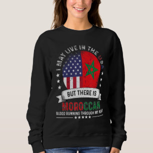 Sudadera Hogar Marroquí Americano en la bandera estadounide
