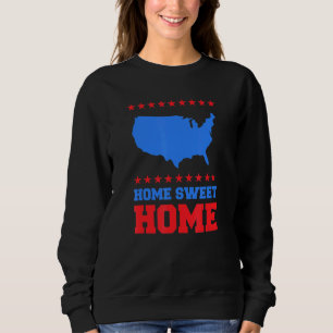 Sudadera Hogar Sweet Home 4 De Julio Estadounidense Patriót
