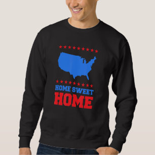 Sudadera Hogar Sweet Home 4 De Julio Estadounidense Patriót