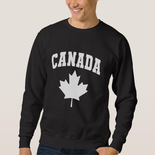 Sudadera Hoja de arce canadiense con bandera de Canadá (Anverso)