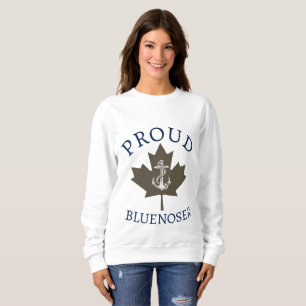 Sudadera Hoja de arce del ancla de Nova Scotia Proud Blueno