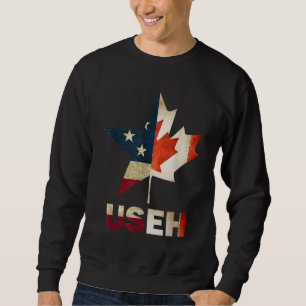Sudadera Hoja de USEH Bandera canadiense norteamericana Can