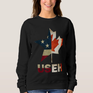 Sudadera Hoja de USEH Bandera canadiense norteamericana Can