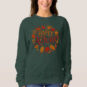 Sudadera hojas clásicas y hoodie otoño feliz