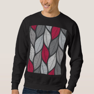 Sudadera Hojas coloridas: patrón sin costuras dibujado a ma