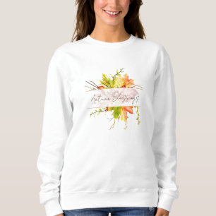 Sudadera Hojas de arce de otoño con texto personalizado