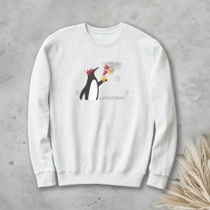 Sudadera Hojas de arce de otoño y pingüino divertido
