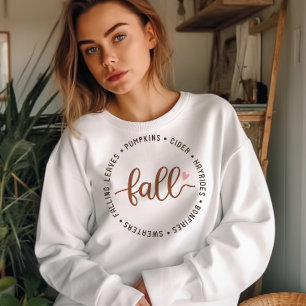 SUDADERA HOJAS DE CAÍDA TEMÁTICA DEL OTOÑO, CIDER, PUMPKINS
