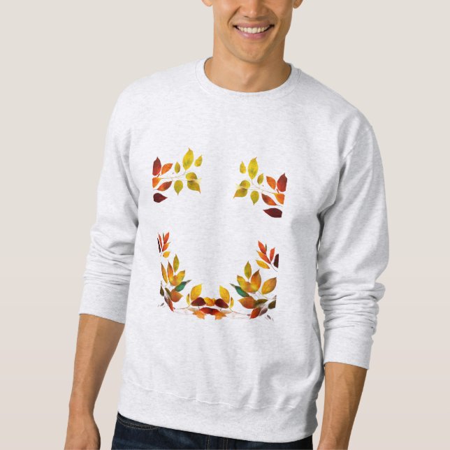 Sudadera Hojas de Crimson - Elegante diseño otoñal en básic (Anverso)