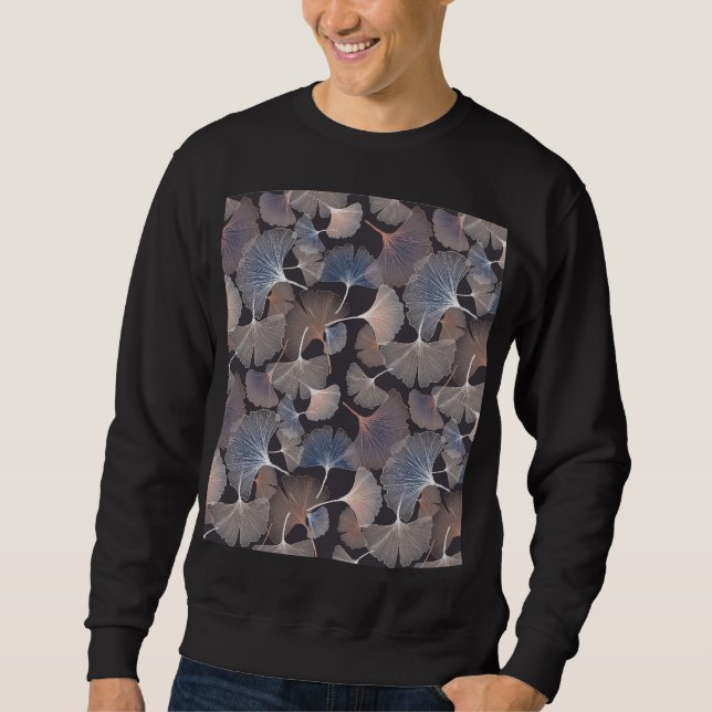 Sudadera Hojas de Ginkgo: elegante patrón natural. (Anverso)