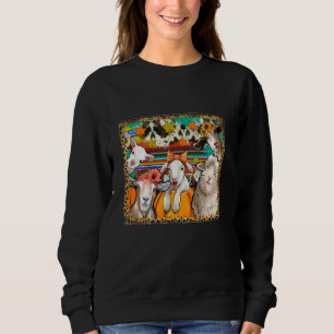 Sudadera Hojas de otoño, cabras de animales de granja