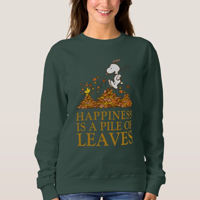 Sudadera Hojas de otoño de Snoopy & Woodstock (Anverso)