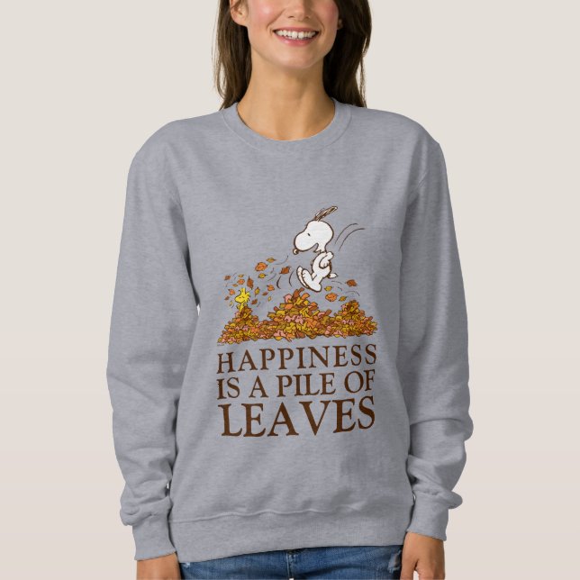 Sudadera Hojas de otoño de Snoopy & Woodstock (Anverso)