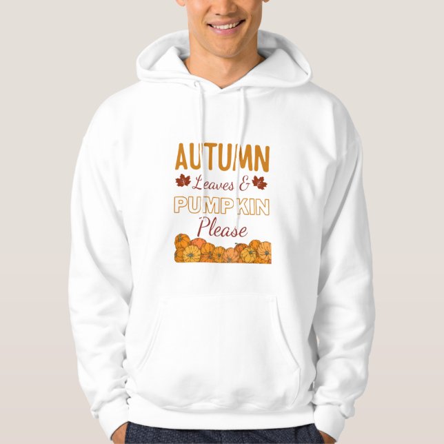 Sudadera Hojas de otoño y calabaza, por favor (Anverso)