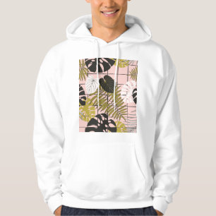 Sudadera hojas de palma tropical, verano elegante.