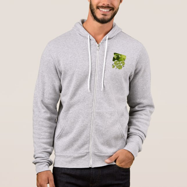 Sudadera Hojas de vid de uva verde (Anverso)