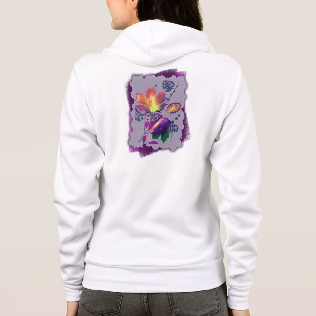Sudadera Hojas otoñales en Lilac (Reverso)