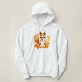 Sudadera Hojas otoñales personalizadas de ardilla animal pu