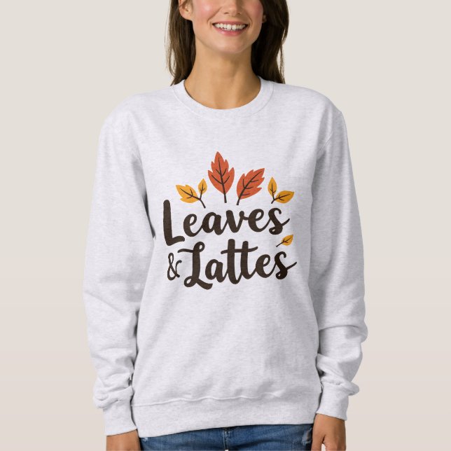 Sudadera Hojas y Lattes (Anverso)