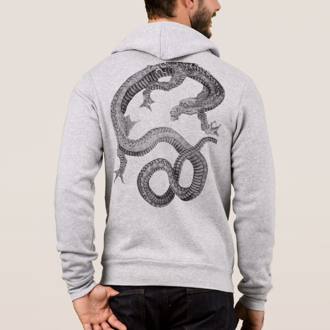 Sudadera Hokusai Dragon Hoodie – Japanese Art Streetwear (Reverso)