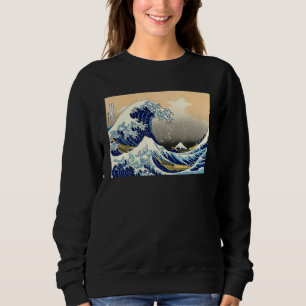 Sudadera Hokusai La gran ola frente a Kanagawa Arte Japonés