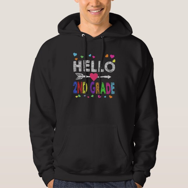 Sudadera Hola, 2º Grado De Vuelta A Los Estudiantes De La E (Anverso)