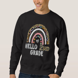 Sudadera Hola 2do Grado Leopardo Arcoíris Regreso a la Escu