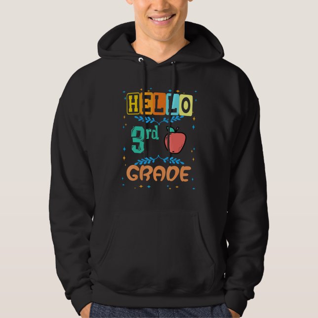 Sudadera Hola 3º Grado Primer Día Apple Para Profesores Est (Anverso)