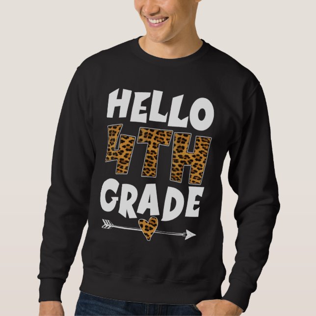 Sudadera Hola, 4° grado de Leopard, cuarto curso de estudio (Anverso)