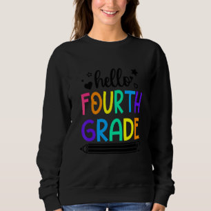Sudadera Hola, 4° Grado De Vuelta A Los Colegios Para Chica