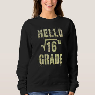 Sudadera Hola 4to Grado Raíz Cuadrada De 16 Math Stud Squad