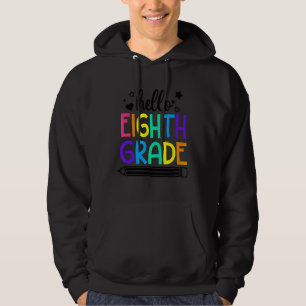 Sudadera Hola, 8° Grado De Vuelta A Los Colegios Para Chica