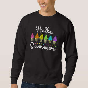 Sudadera Hola A La Playa De Vacaciones De Helados De Verano