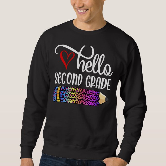 Sudadera Hola a los niños de 2º grado de Maestros de tinte  (Anverso)