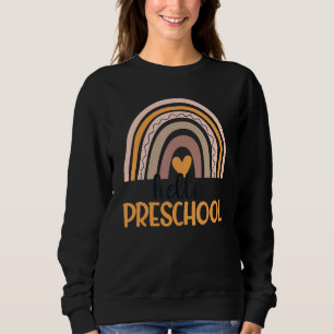 Sudadera Hola a los profesores de arco iris de preescolar