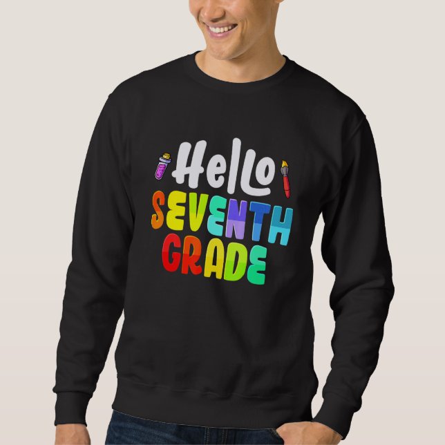 Sudadera Hola a los profesores de séptimo grado T (Anverso)