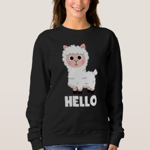 Sudadera Hola Alpaca Lama Animales Alpaca Bebé diciendo 1