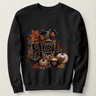 Sudadera Hola Amante del Café de Otoño Calabaza de Otoño Ca
