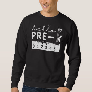 Sudadera Hola aprendiz diversión de preescolar de vuelta a