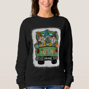 Sudadera Hola Autumn Truck Gnomes Pumpkin Fall Leaves
