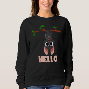 Sudadera Hola Bat Animals Costume gótico diciendo 1